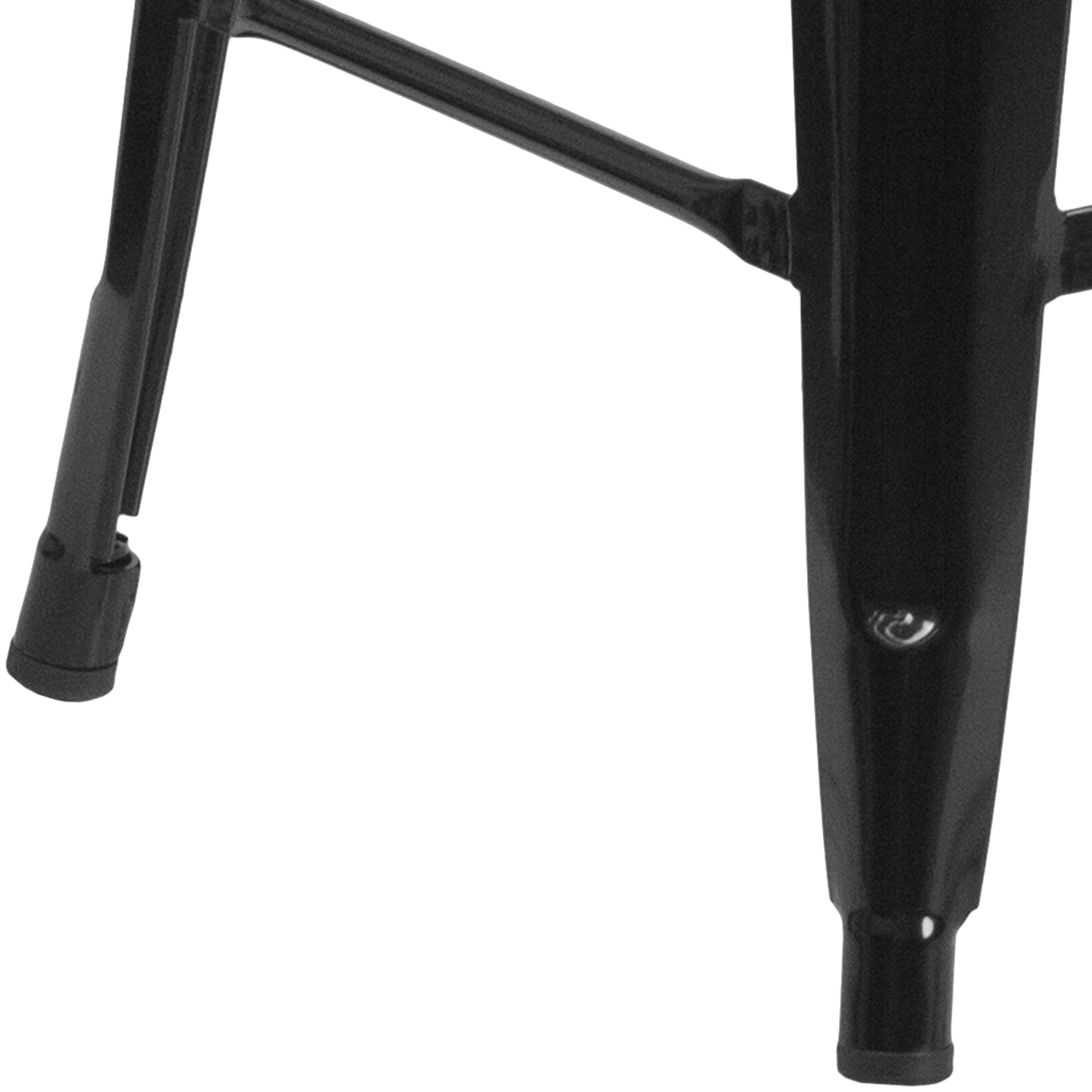 24" Black No Back Metal Stool CH-31320-24-BK-GG