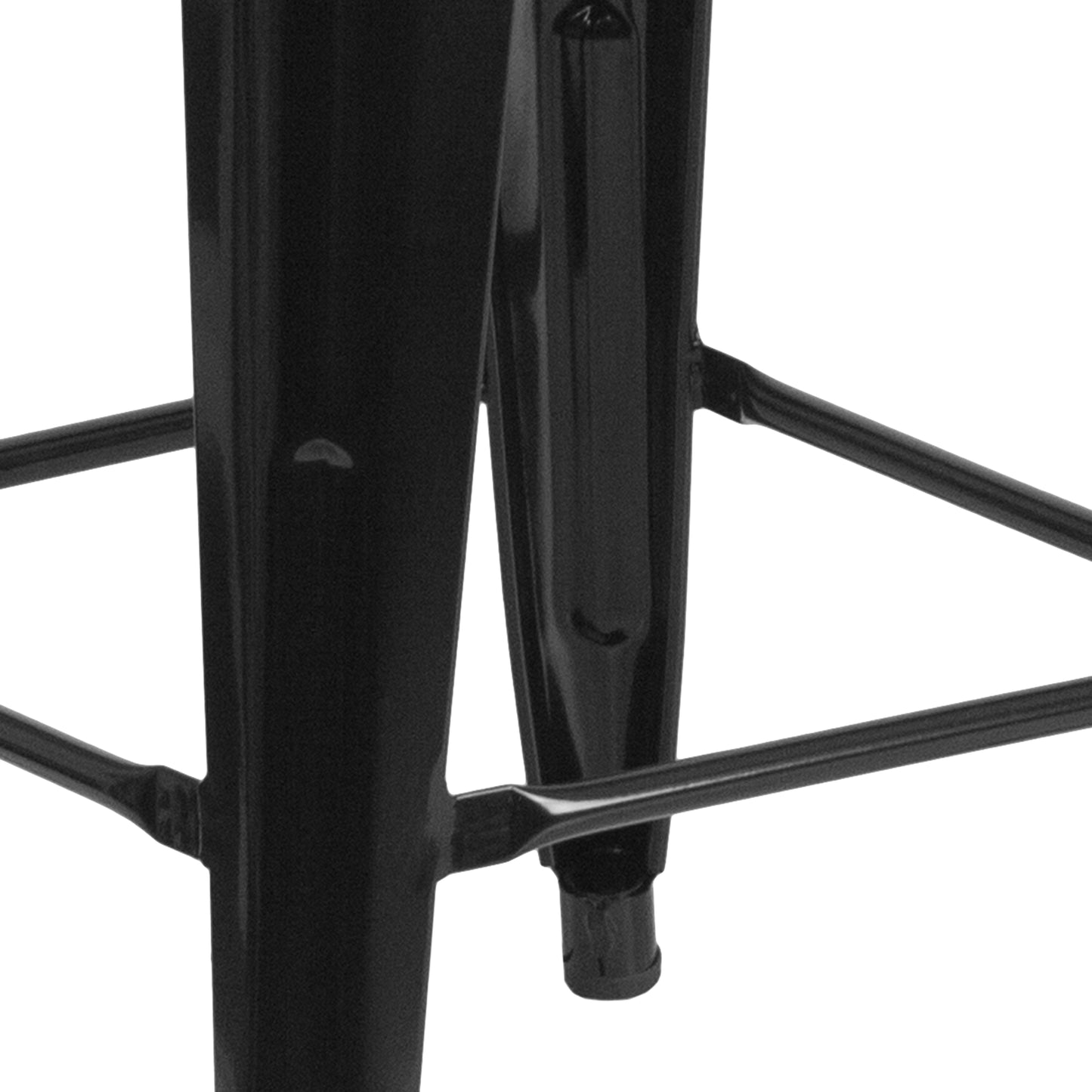 24" Black Backless Metal Stool CH-31320-24-BK-WD-GG