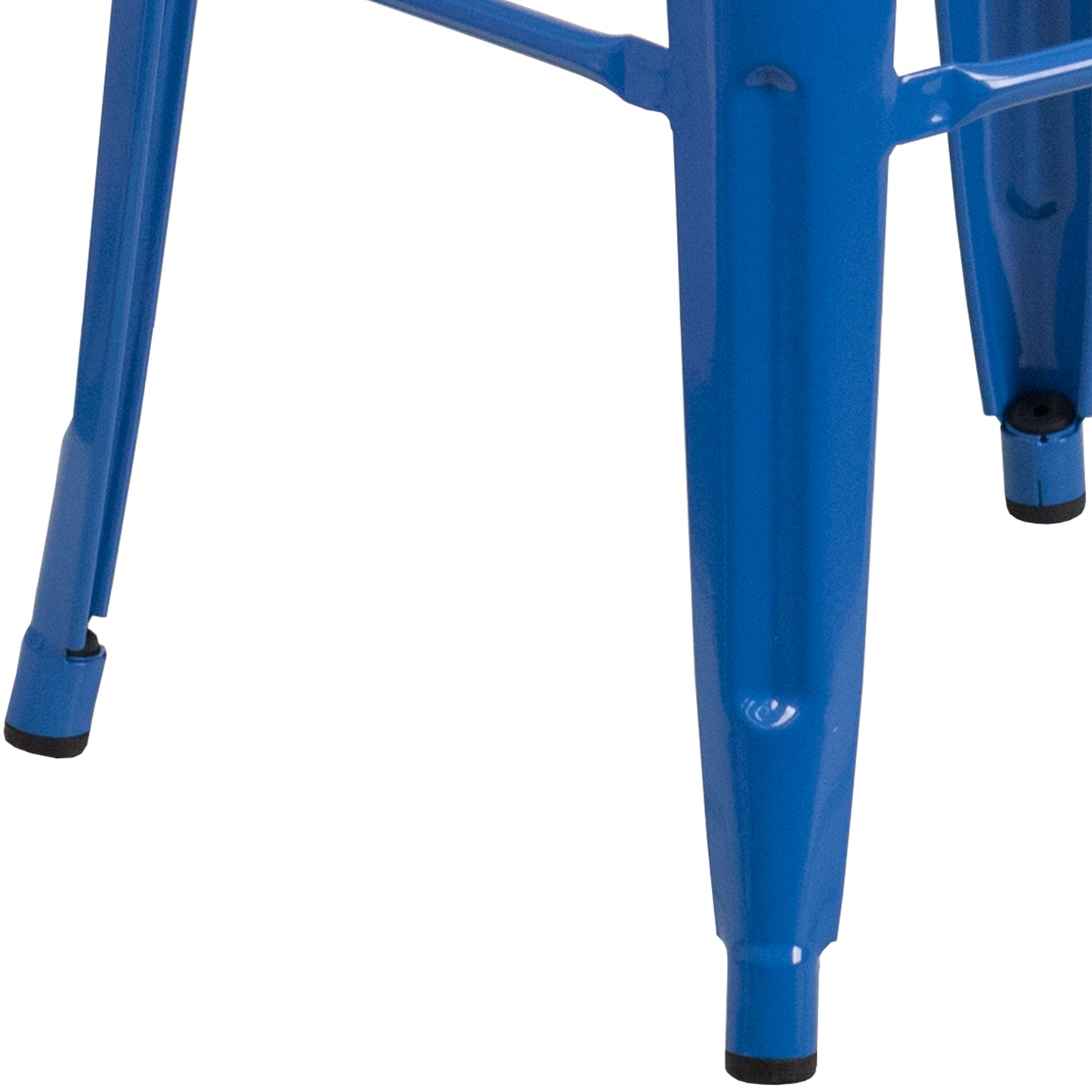 30" Blue No Back Metal Stool CH-31320-30-BL-GG