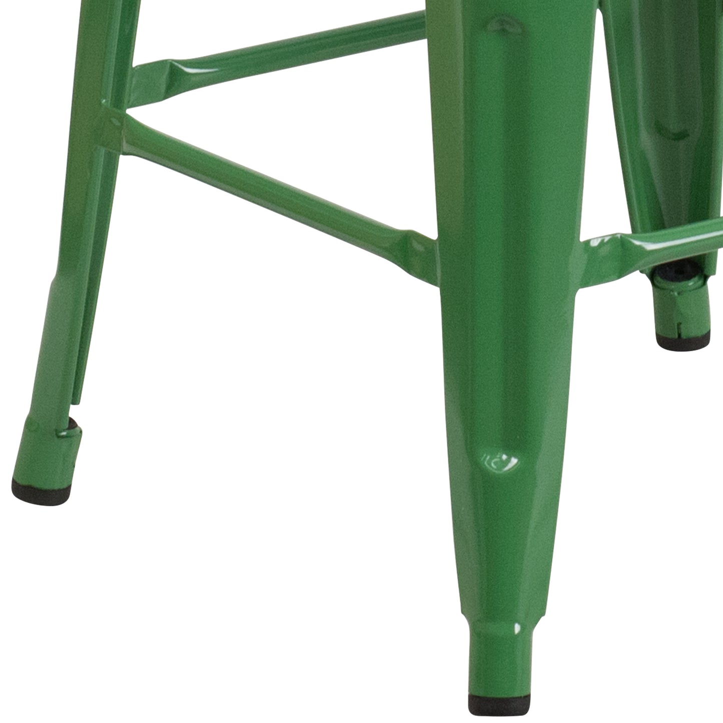 30" Green Metal Barstool CH-31320-30-GN-WD-GG