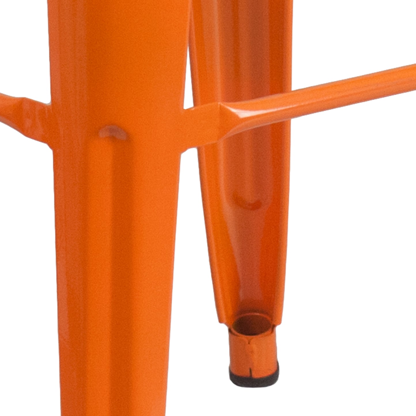 30" Orange No Back Metal Stool CH-31320-30-OR-GG