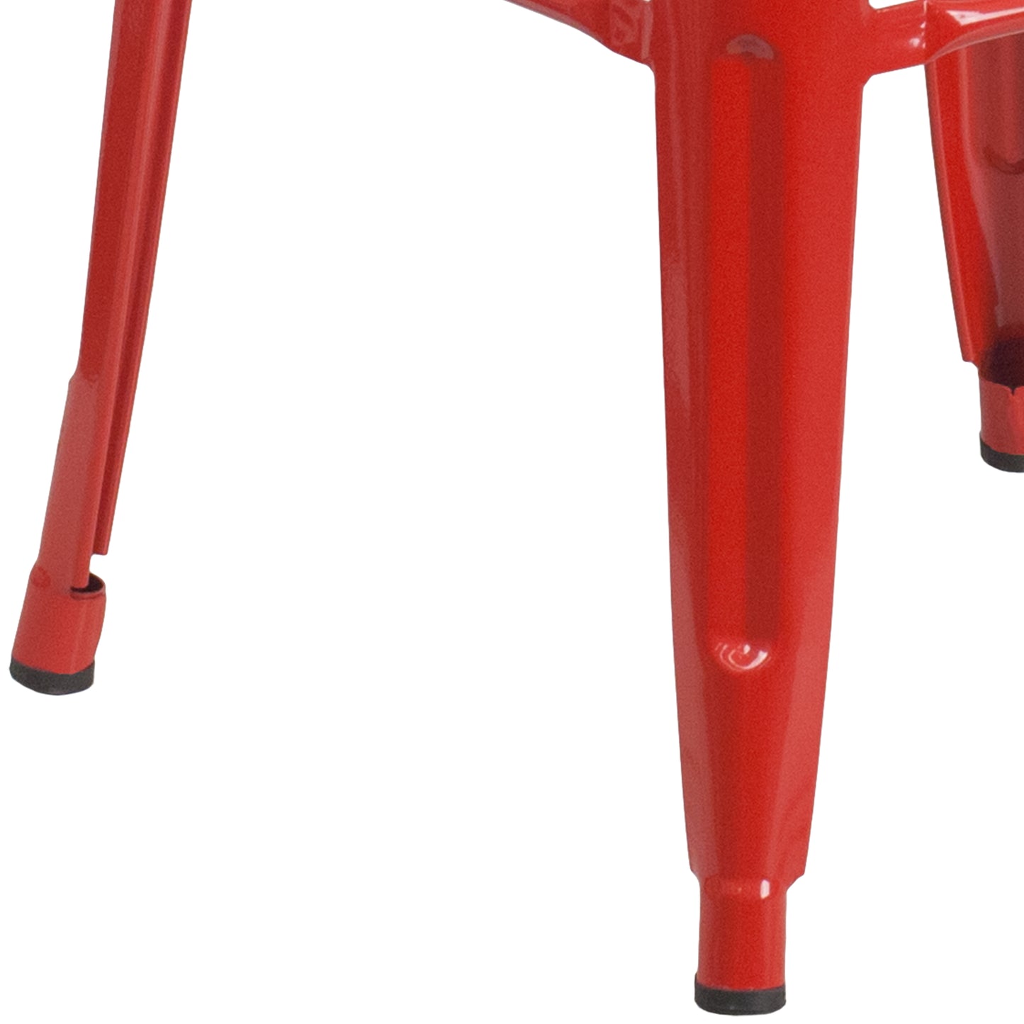 30" Red No Back Metal Stool CH-31320-30-RED-GG