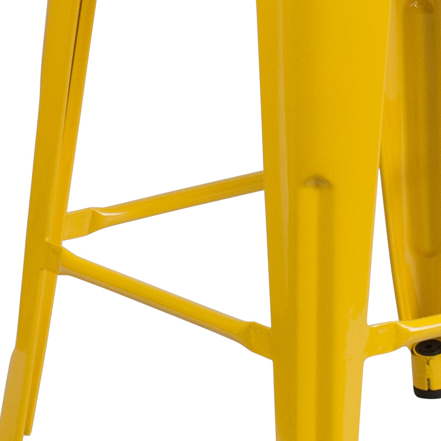 30" Yellow Metal Barstool CH-31320-30-YL-WD-GG