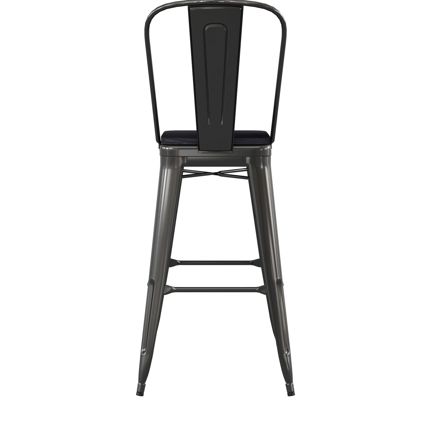 30" Black Stool-Black Seat CH-31320-30GB-BK-PL2B-GG