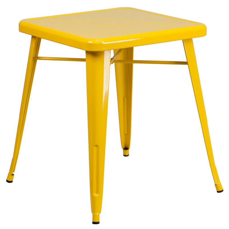 23.75SQ Yellow Metal Table CH-31330-29-YL-GG