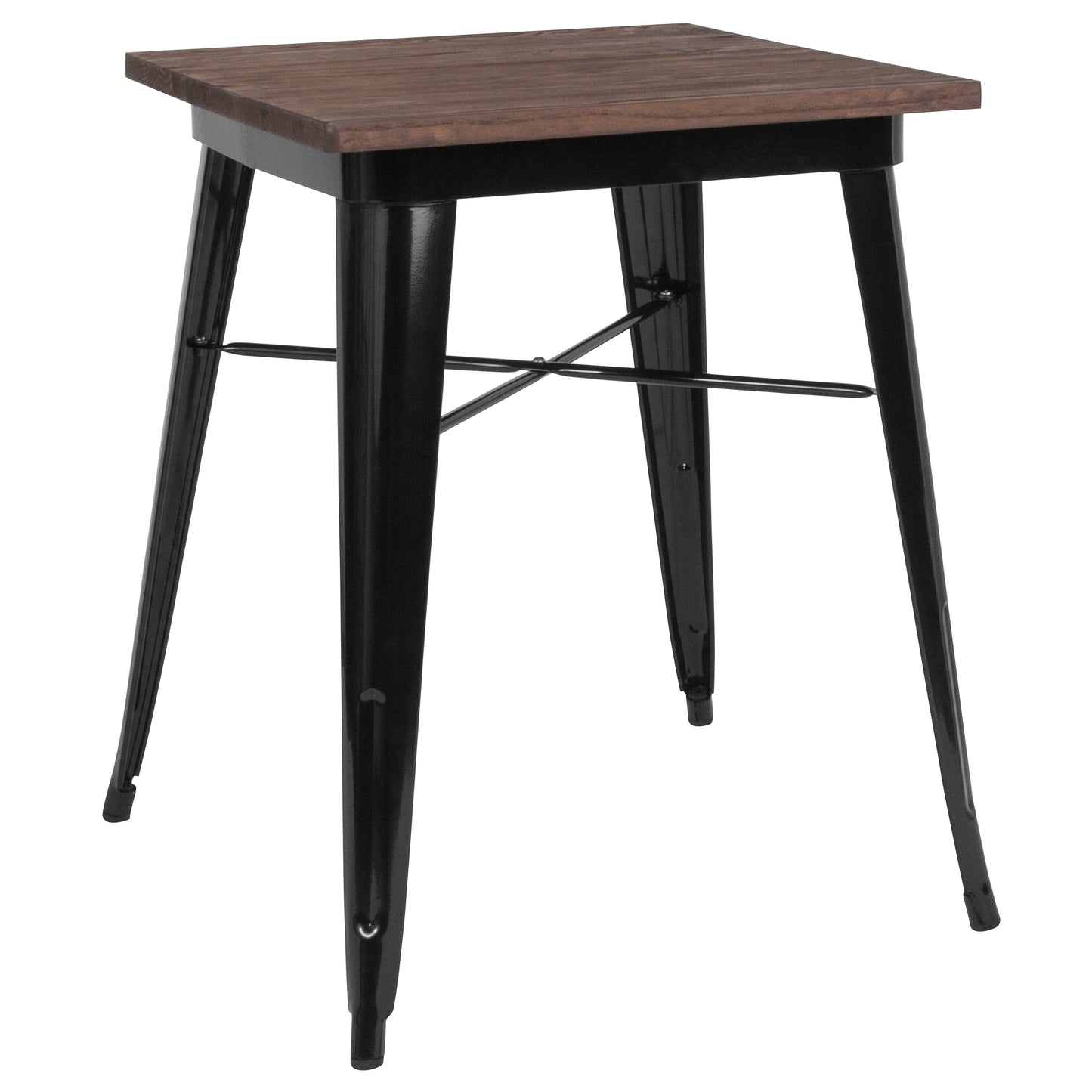 23.5SQ Black Metal Table CH-31330-29M1-BK-GG