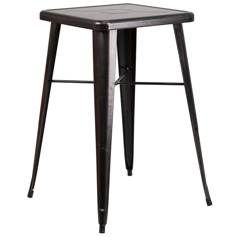 23.75SQ Aged Black Bar Table CH-31330-BQ-GG