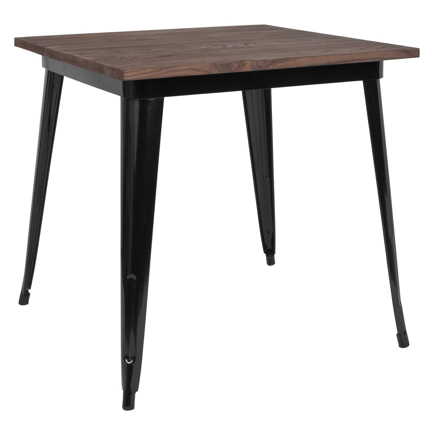 31.5SQ Black Metal Table CH-51040-29M1-BK-GG