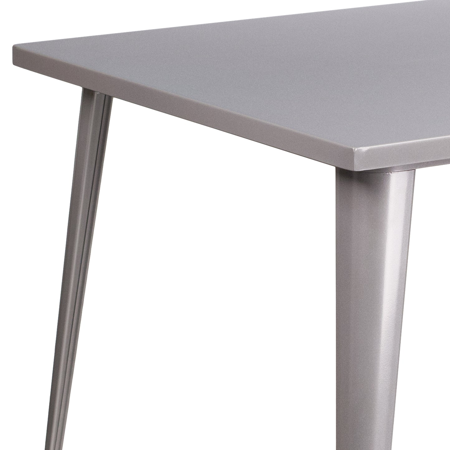 35.5SQ Silver Metal Table CH-51050-29-SIL-GG