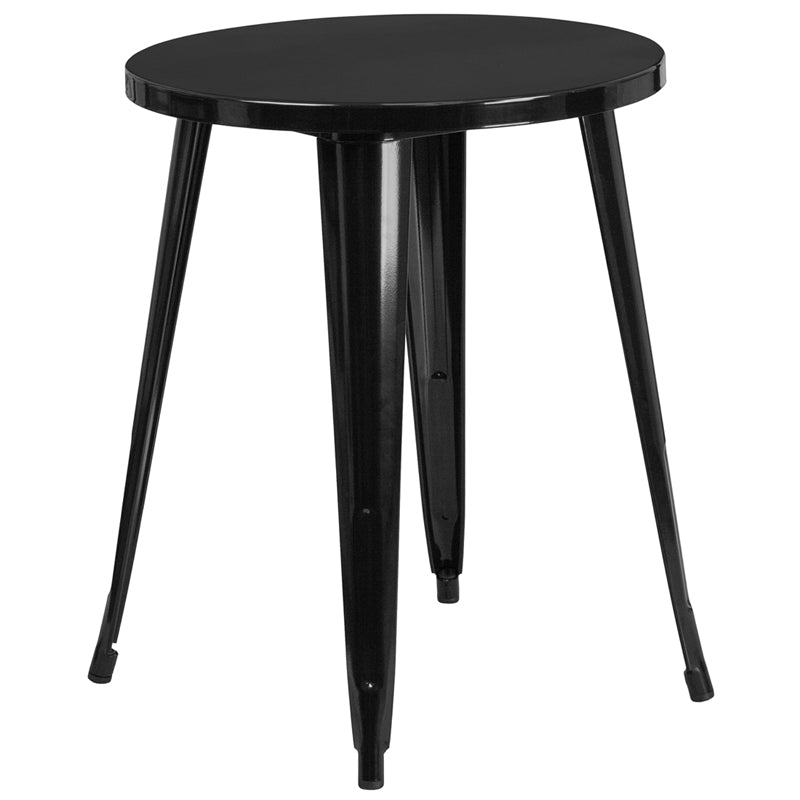 24RD Black Metal Table CH-51080-29-BK-GG