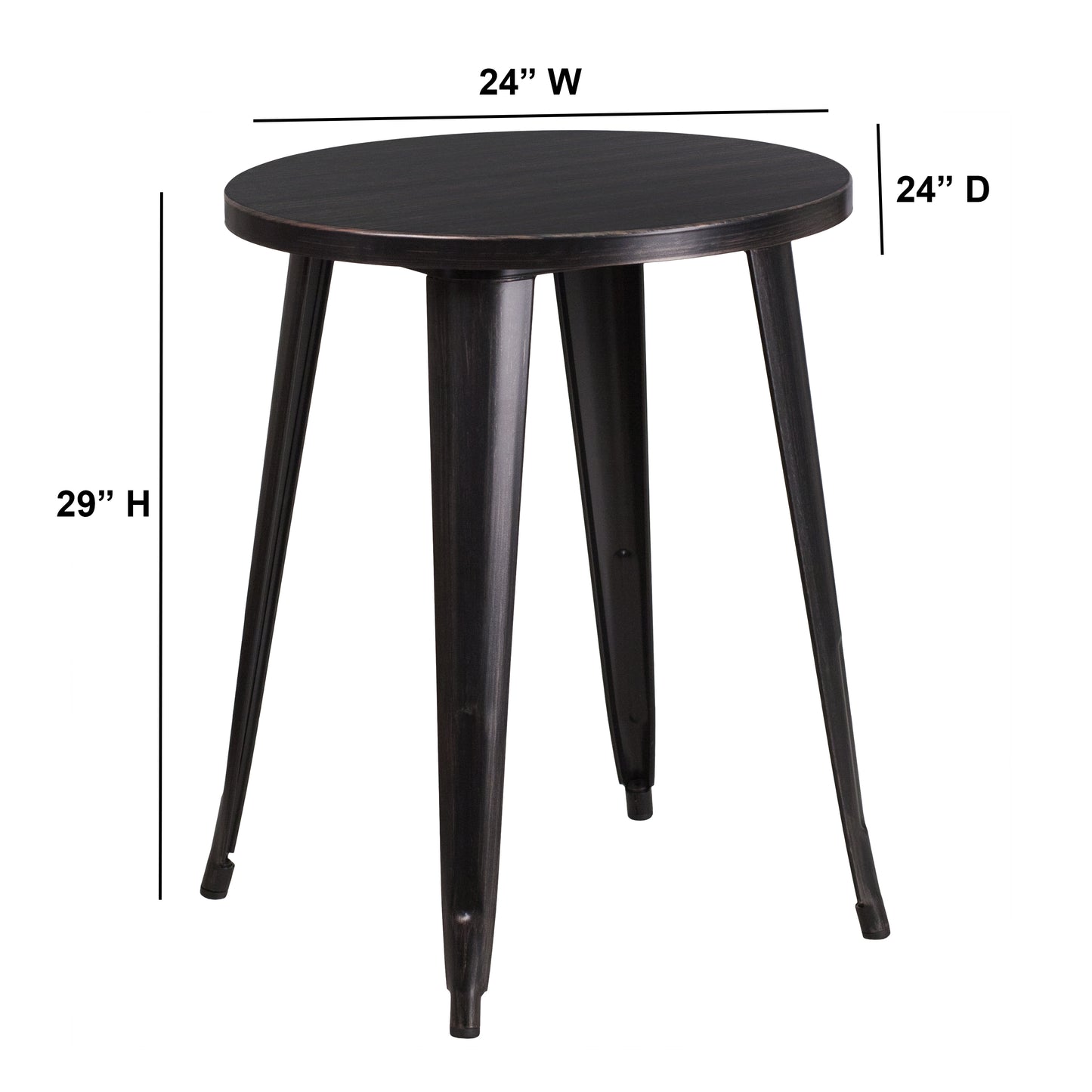 24RD Aged Black Metal Table CH-51080-29-BQ-GG