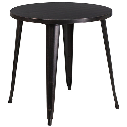 30RD Aged Black Metal Table CH-51090-29-BQ-GG