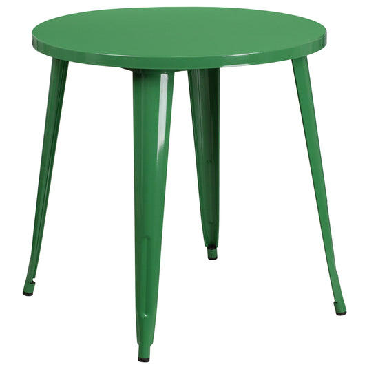 30RD Green Metal Table CH-51090-29-GN-GG