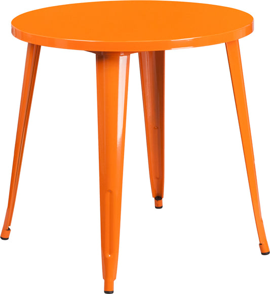 30RD Orange Metal Table CH-51090-29-OR-GG