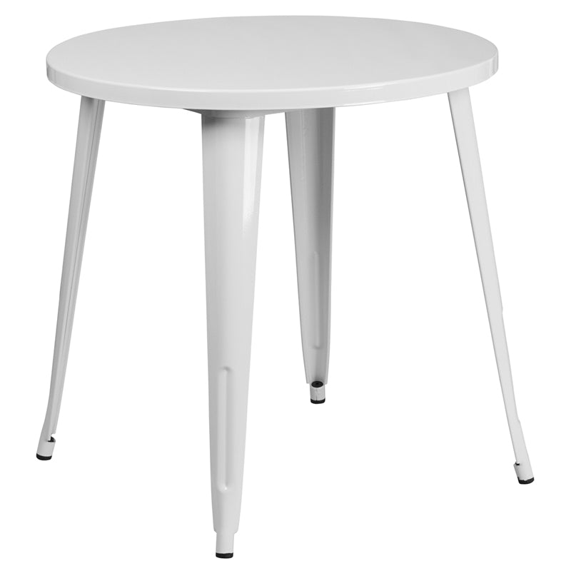 30RD White Metal Table CH-51090-29-WH-GG