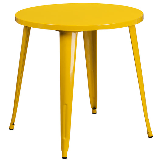 30RD Yellow Metal Table CH-51090-29-YL-GG