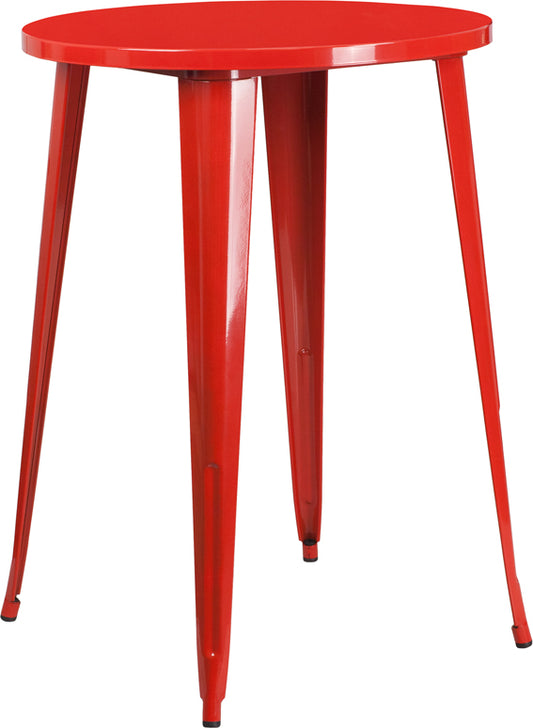 30RD Red Metal Bar Table CH-51090-40-RED-GG