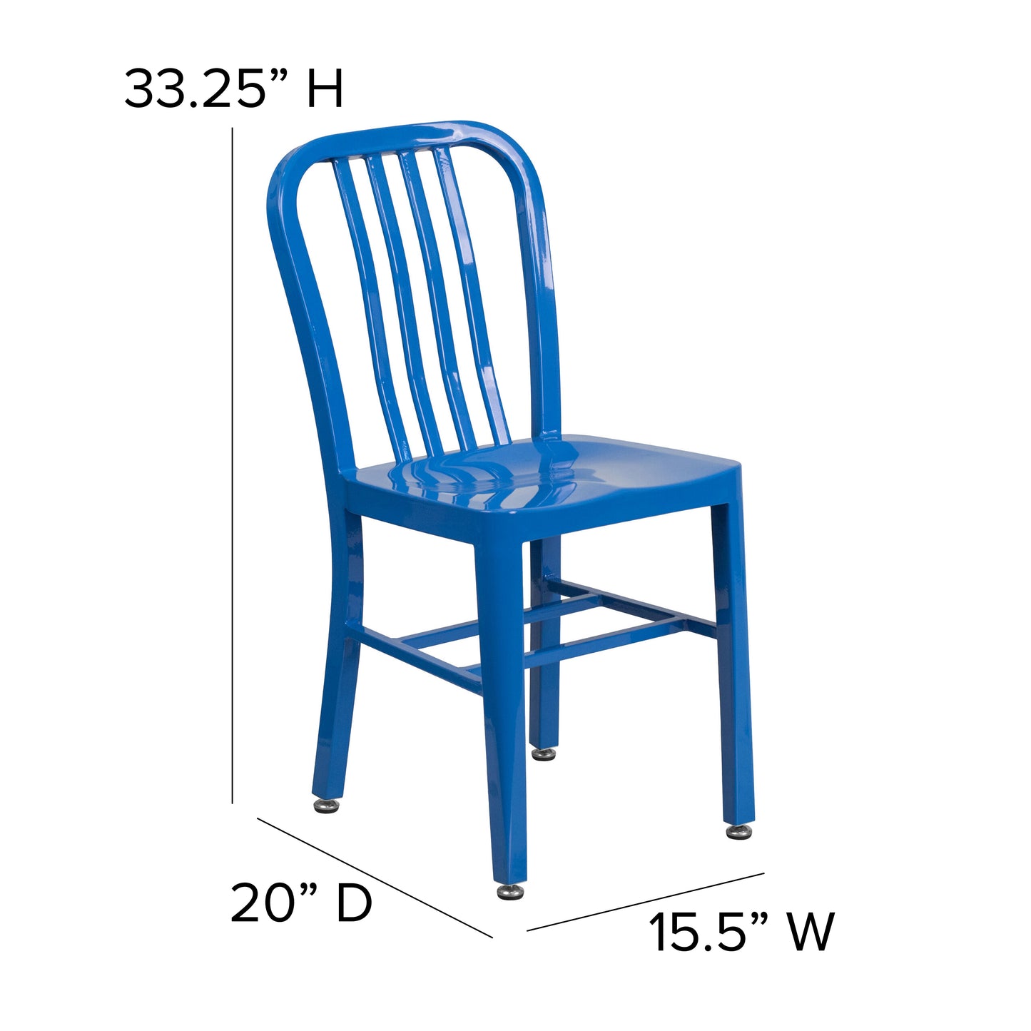 Blue Indoor-Outdoor Chair CH-61200-18-BL-GG