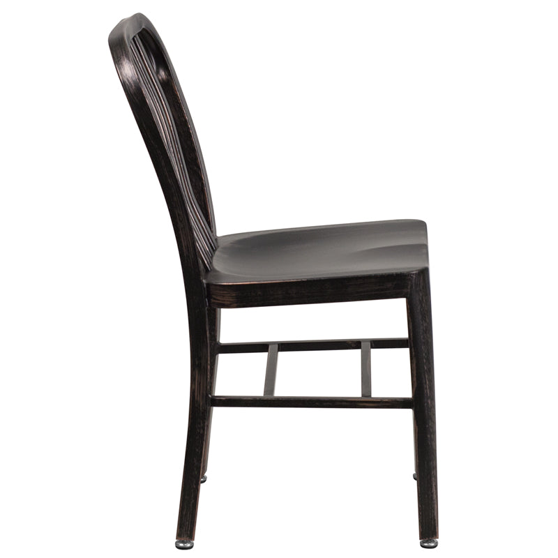 Aged Black Metal Outdoor Chair CH-61200-18-BQ-GG