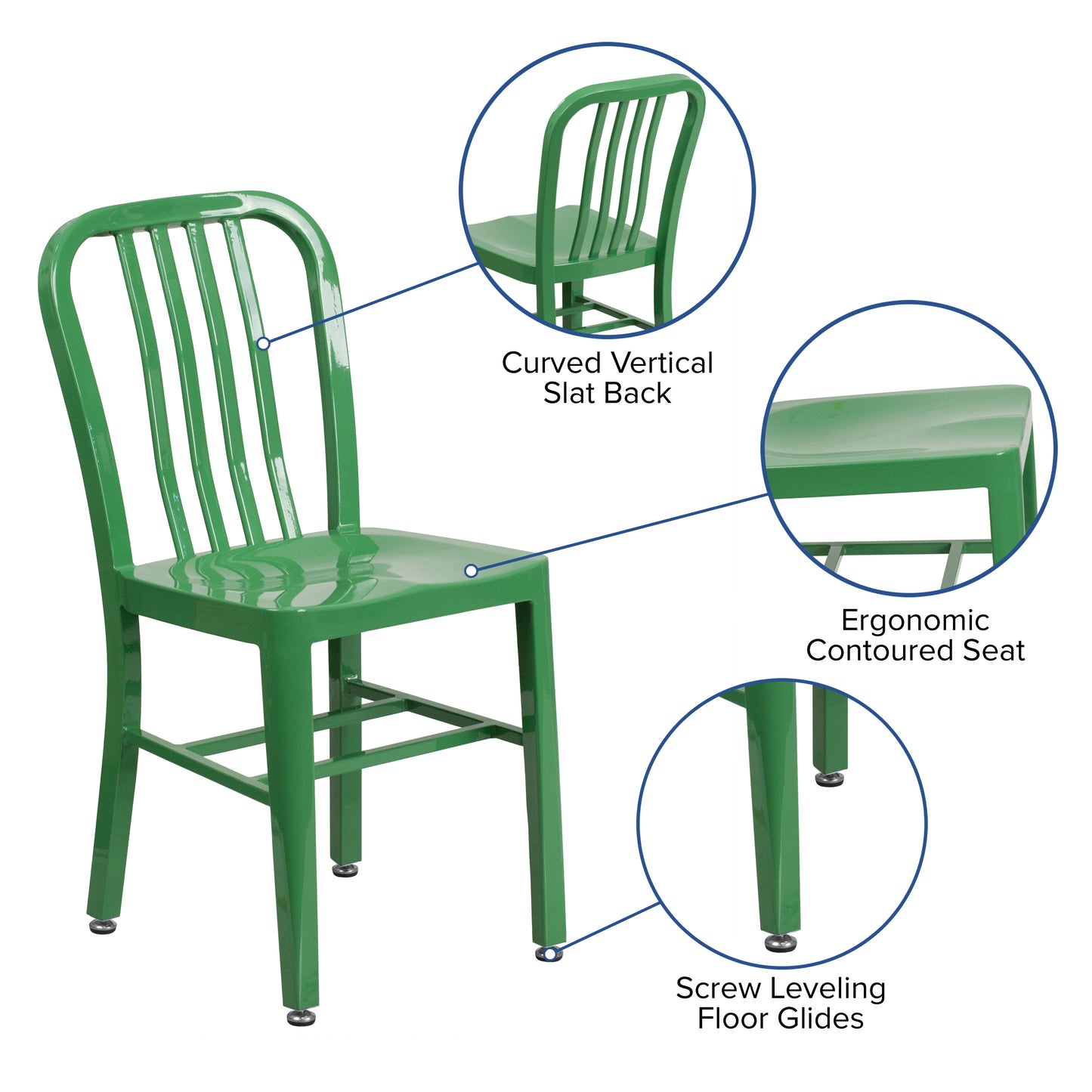 Green Indoor-Outdoor Chair CH-61200-18-GN-GG