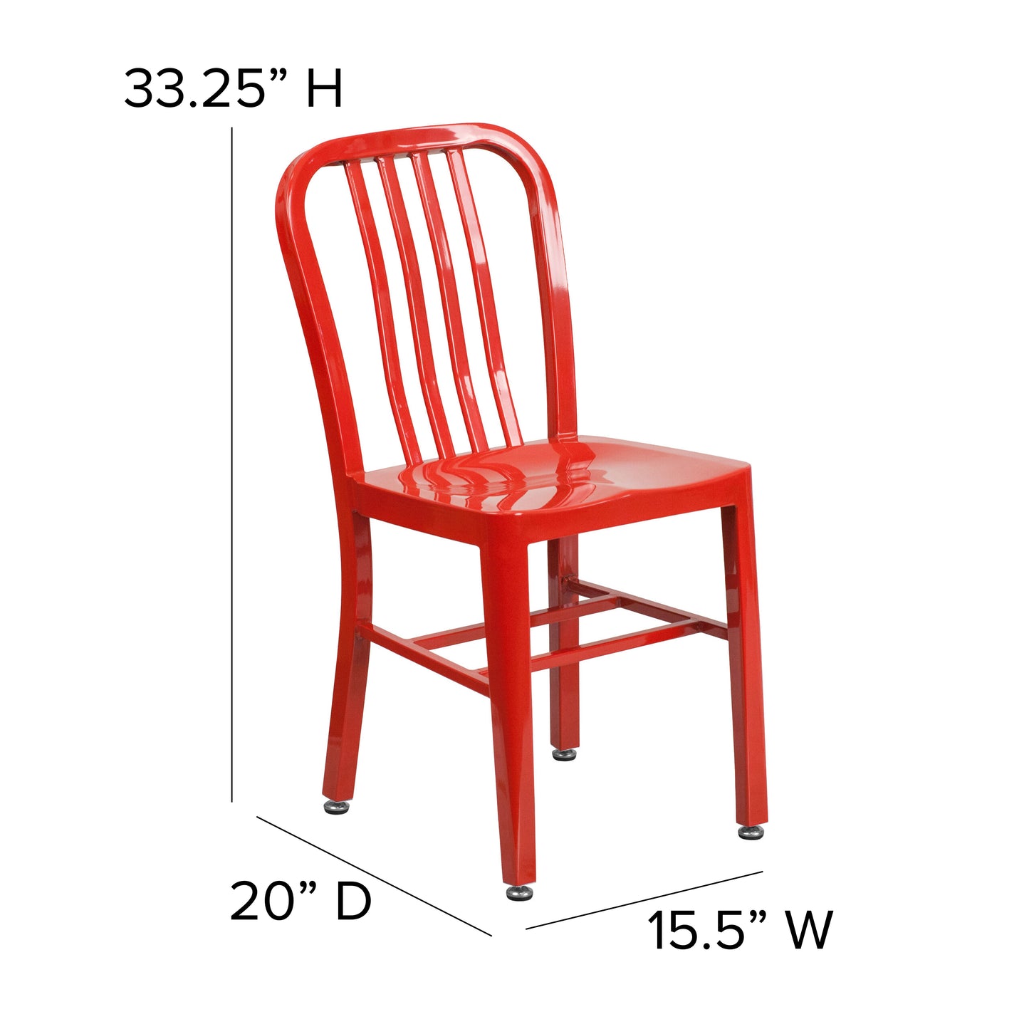 Red Indoor-Outdoor Chair CH-61200-18-RED-GG