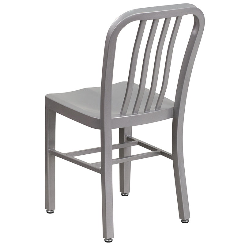 Silver Indoor-Outdoor Chair CH-61200-18-SIL-GG