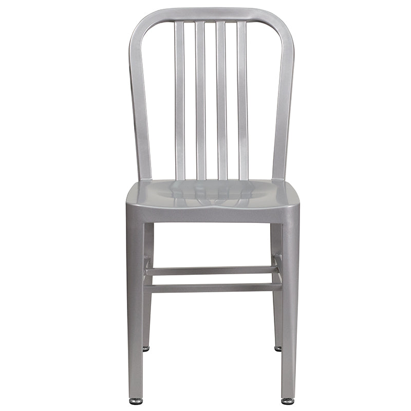 Silver Indoor-Outdoor Chair CH-61200-18-SIL-GG