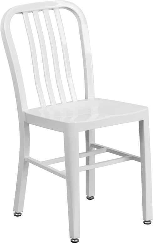 White Indoor-Outdoor Chair CH-61200-18-WH-GG