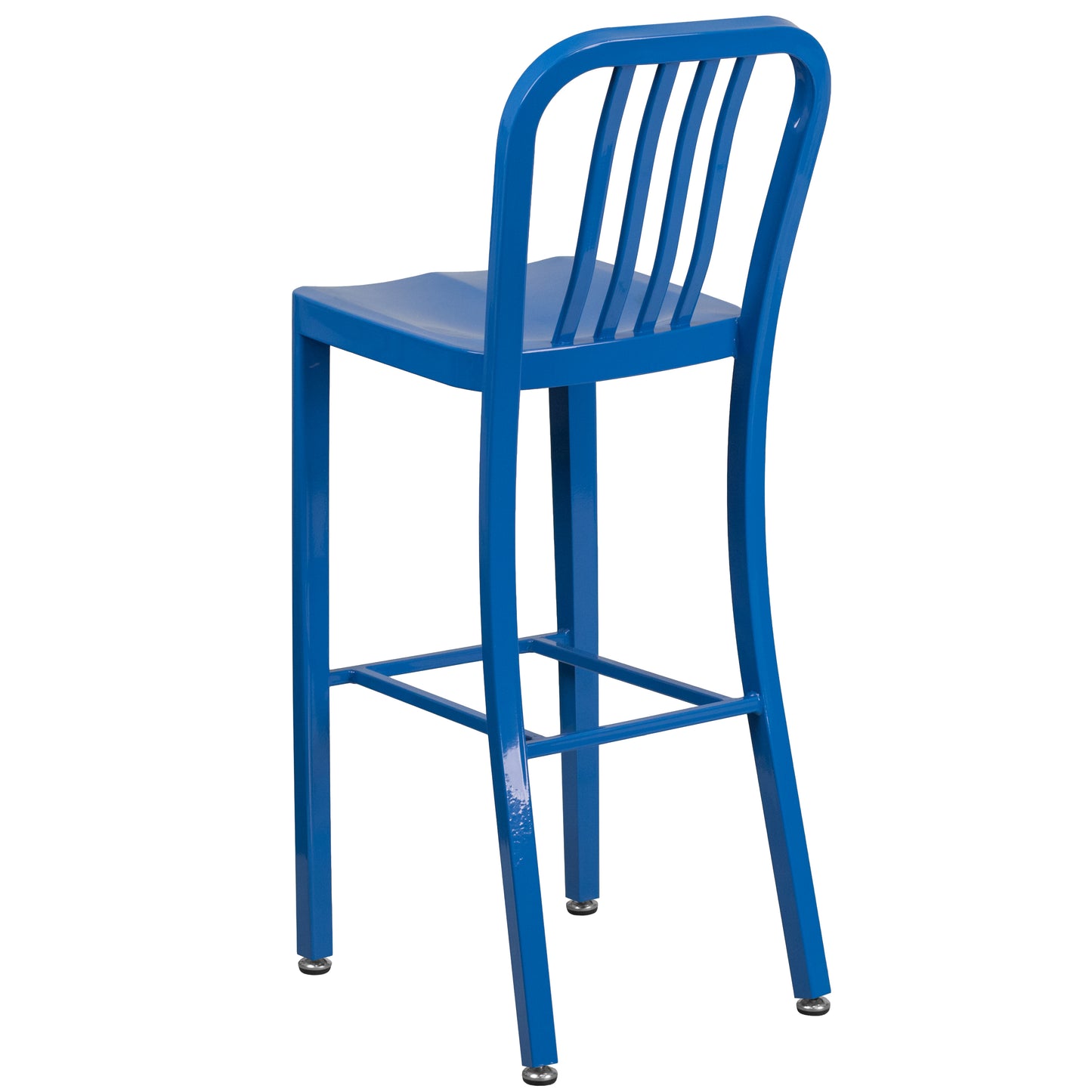 30" Blue Metal Outdoor Stool CH-61200-30-BL-GG