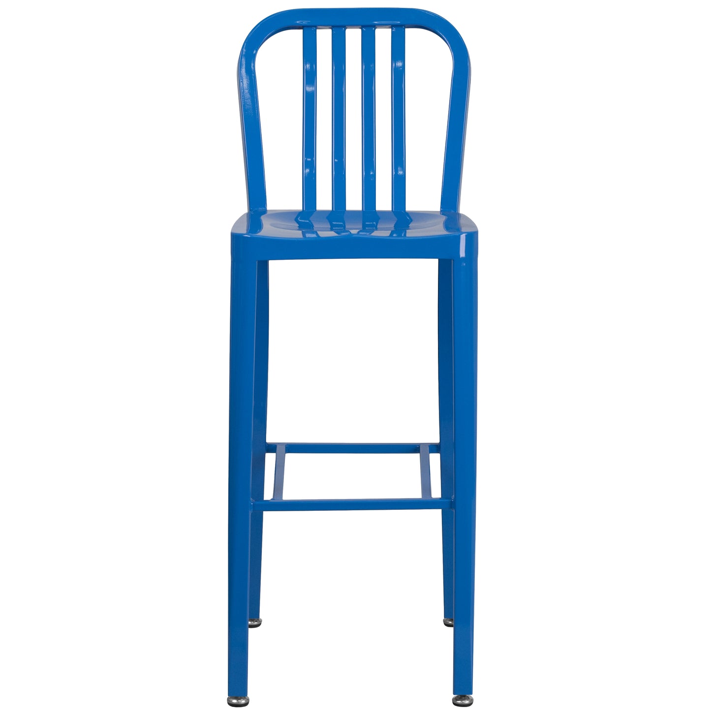 30" Blue Metal Outdoor Stool CH-61200-30-BL-GG