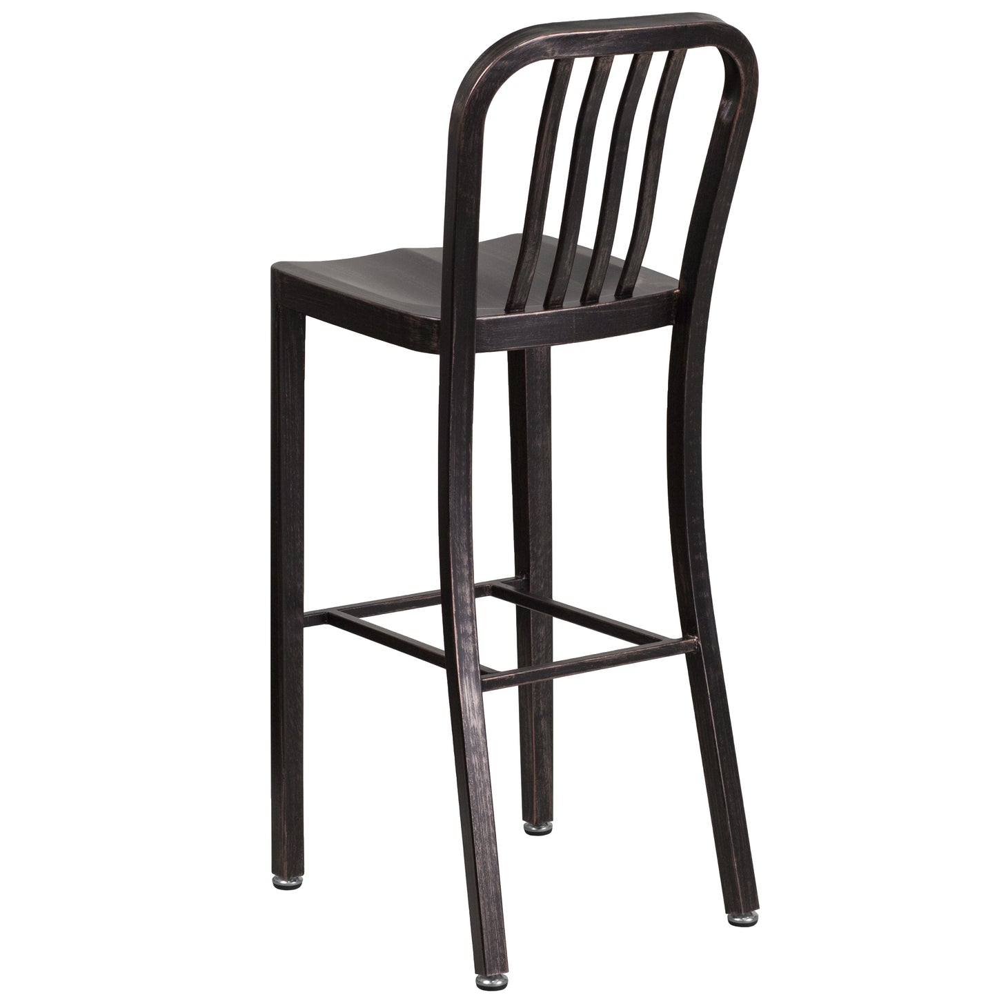 30" Aged Black Metal Stool CH-61200-30-BQ-GG