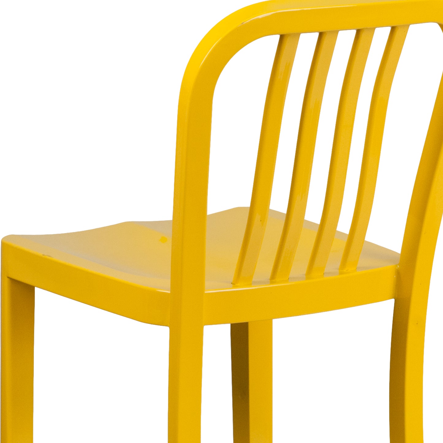 30" Yellow Metal Outdoor Stool CH-61200-30-YL-GG