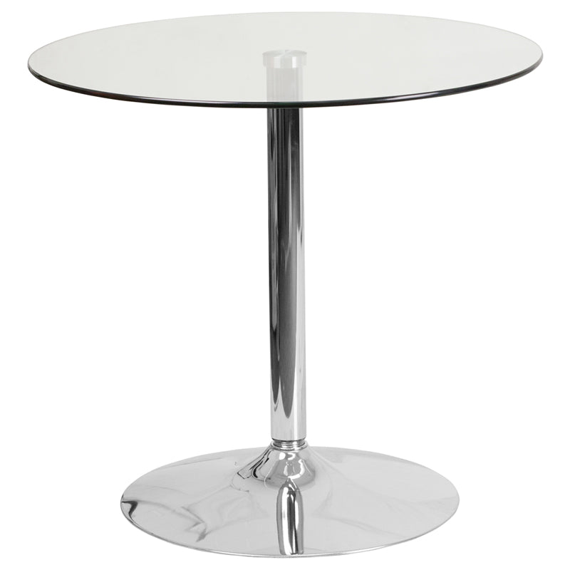 31.5RD Glass Table-29 Base CH-7-GG