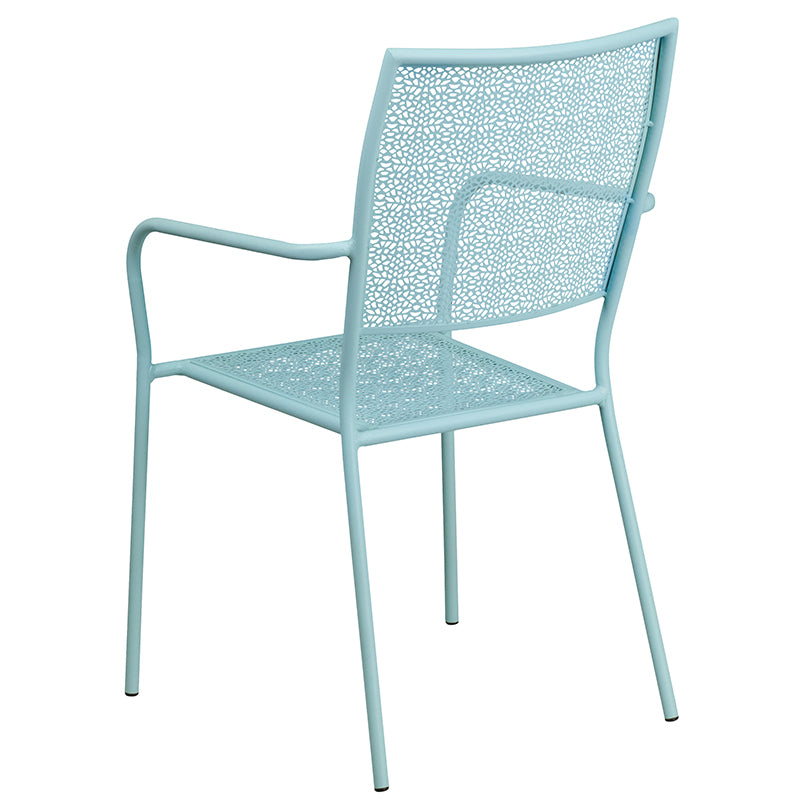 Blue Square Back Patio Chair CO-2-SKY-GG