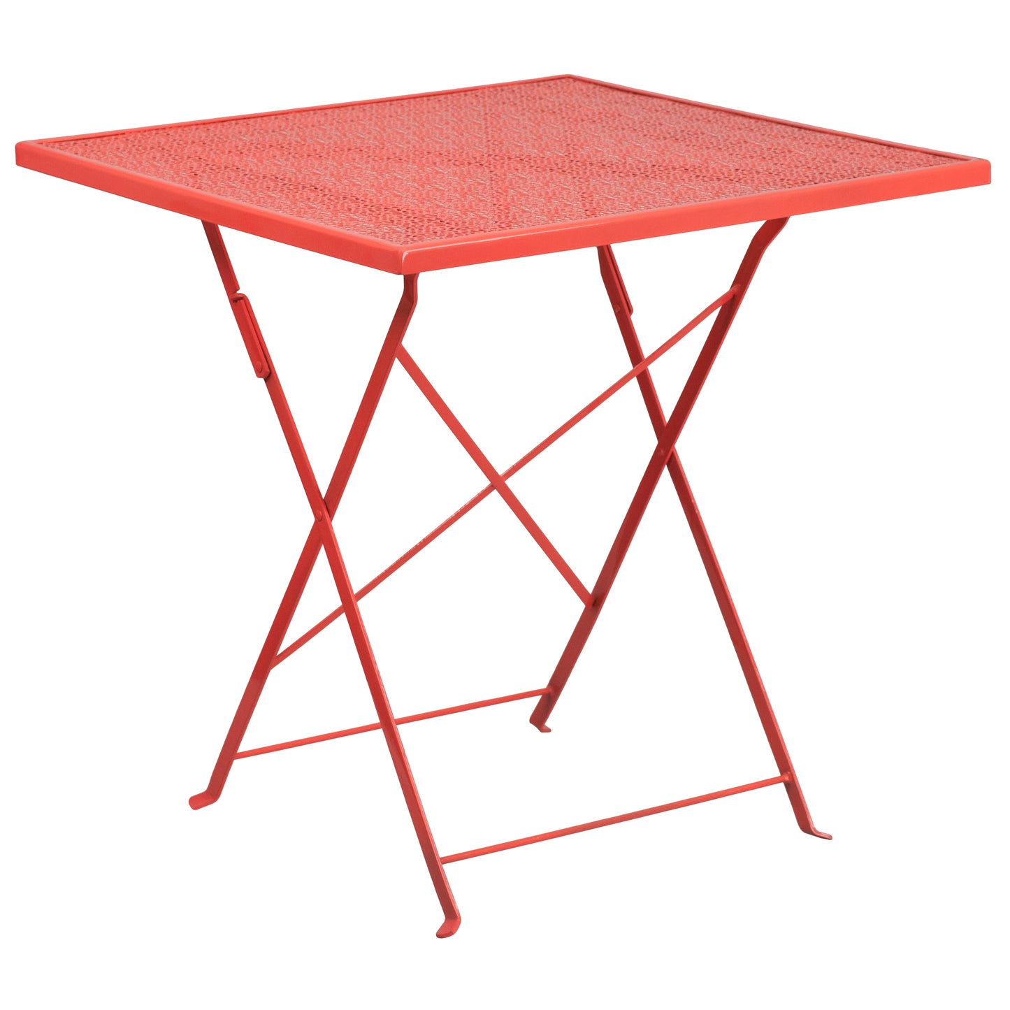 28SQ Coral Fold Patio Set CO-28SQF-02CHR4-RED-GG