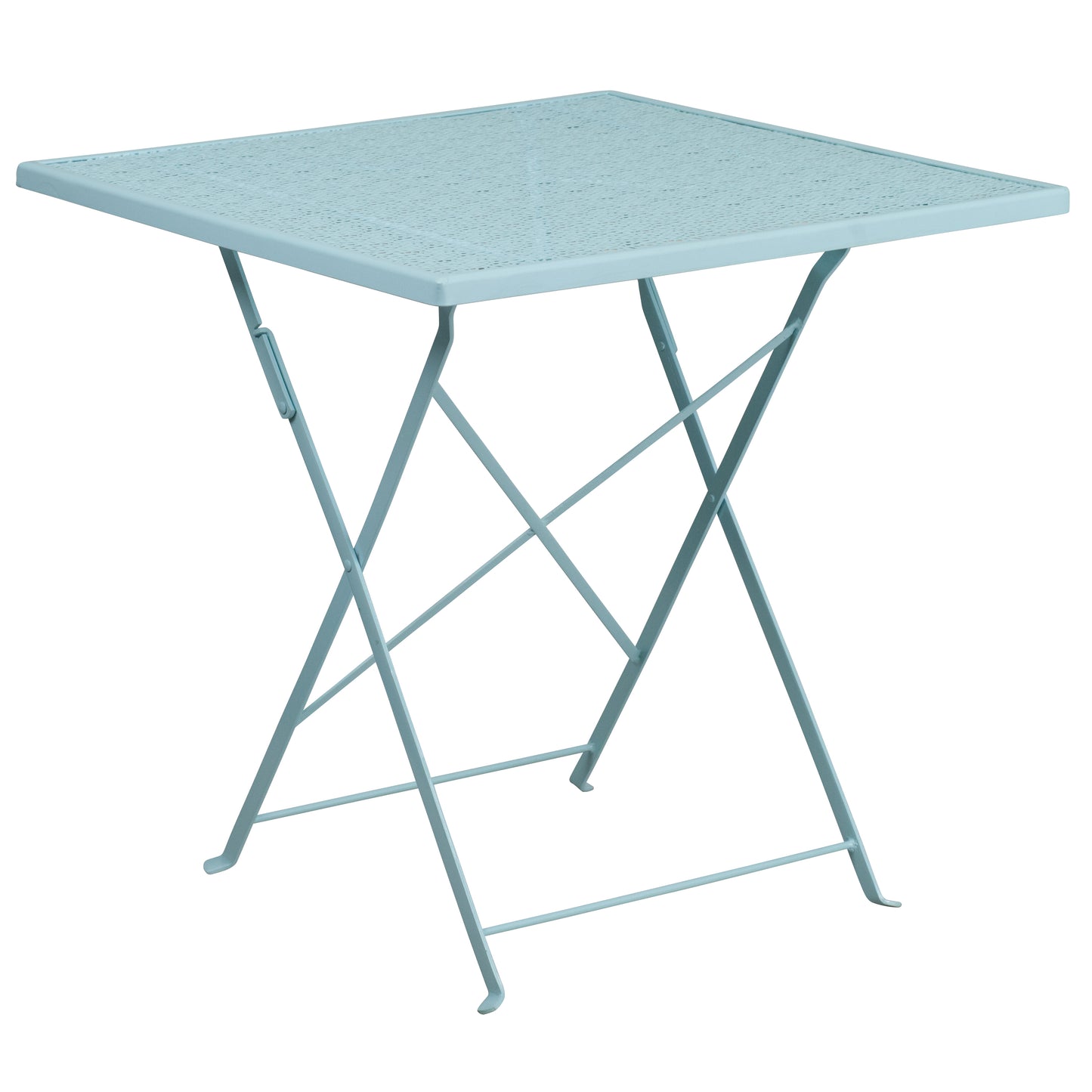 28SQ Sky Blue Fold Patio Set CO-28SQF-02CHR4-SKY-GG