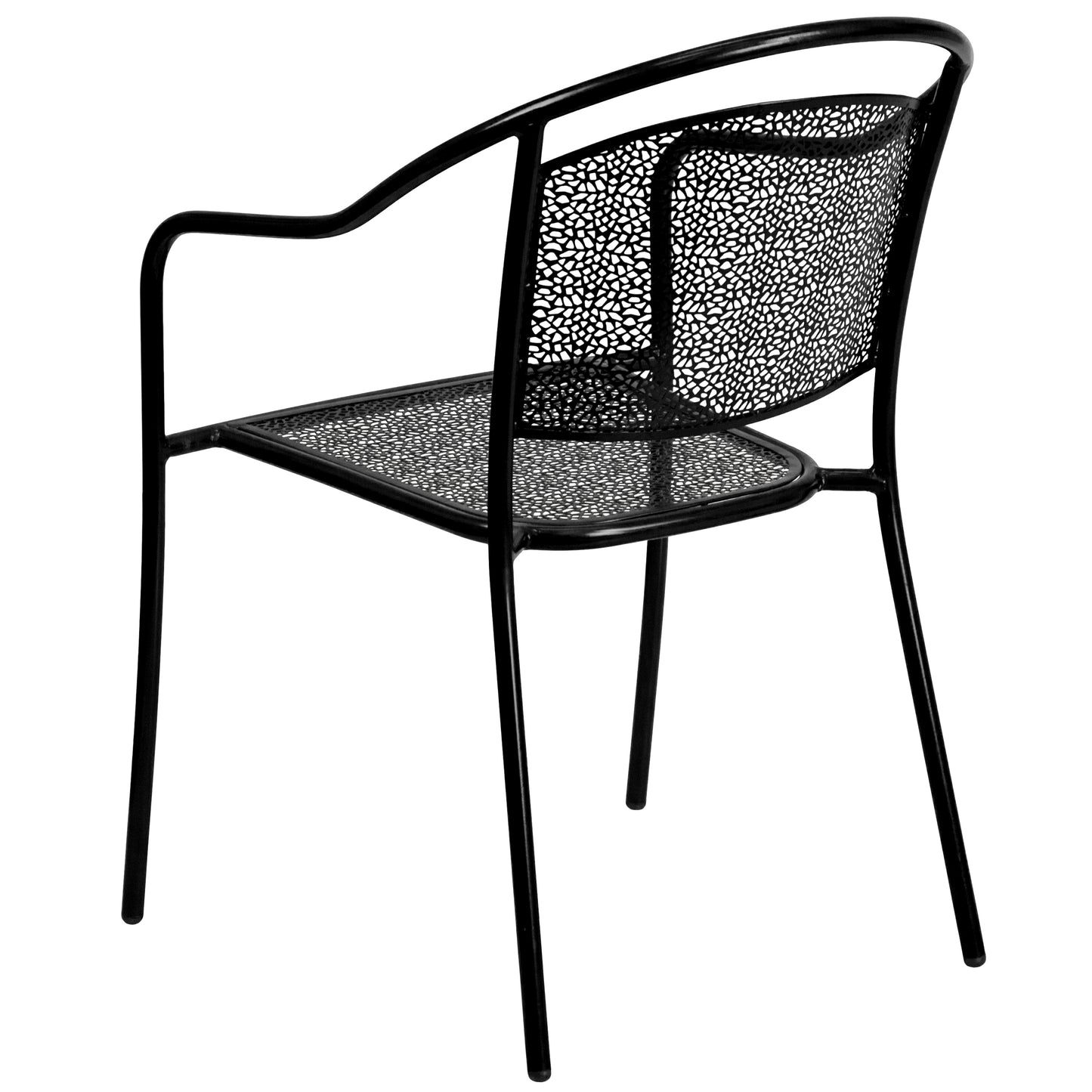 Black Round Back Patio Chair CO-3-BK-GG