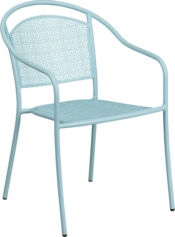 Blue Round Back Patio Chair CO-3-SKY-GG