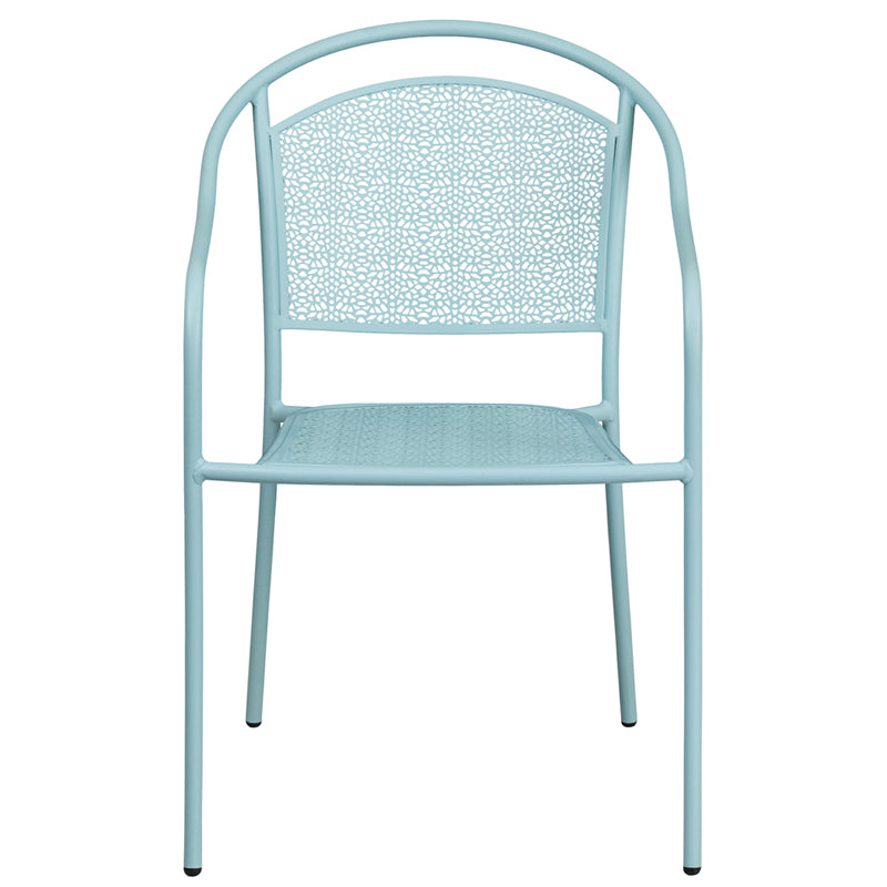 Blue Round Back Patio Chair CO-3-SKY-GG