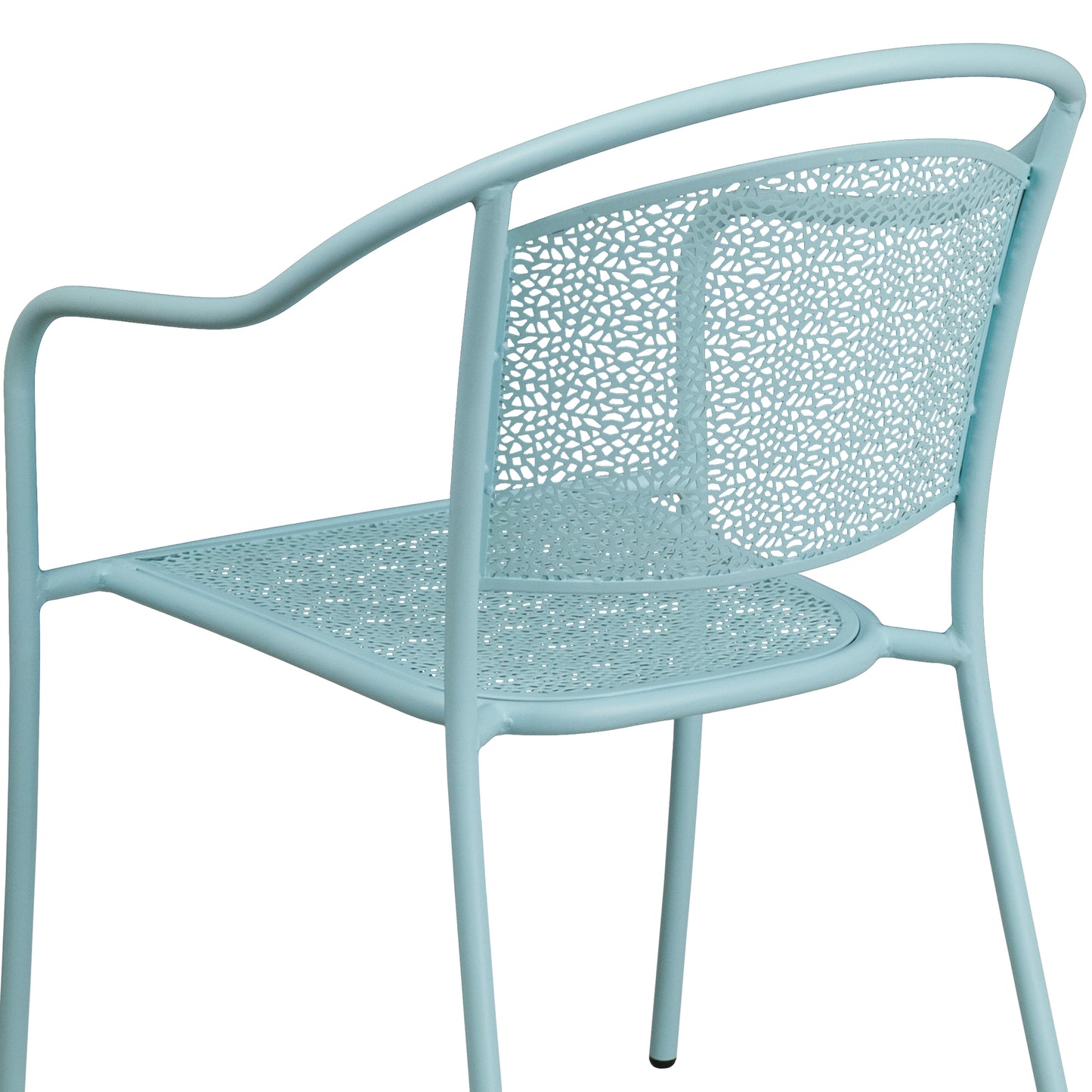 Blue Round Back Patio Chair CO-3-SKY-GG