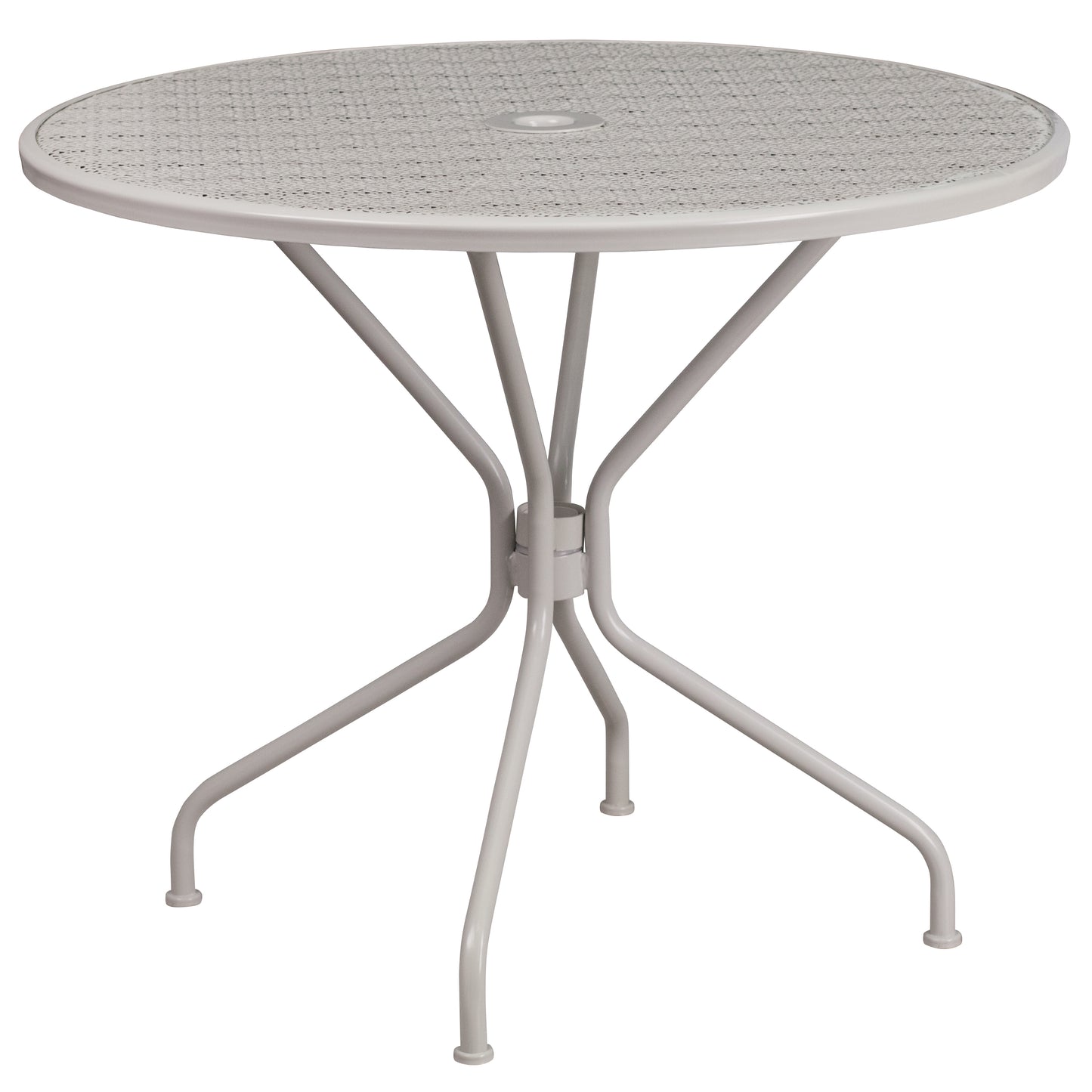 35.25RD Gray Patio Table Set CO-35RD-02CHR2-SIL-GG