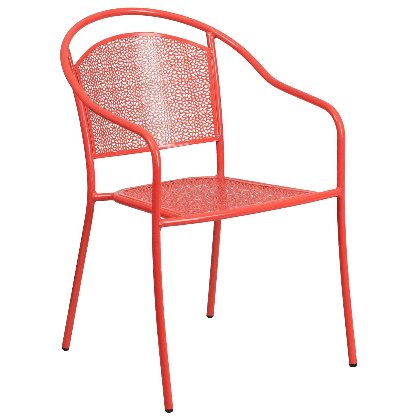 35.25RD Coral Patio Table Set CO-35RD-03CHR2-RED-GG