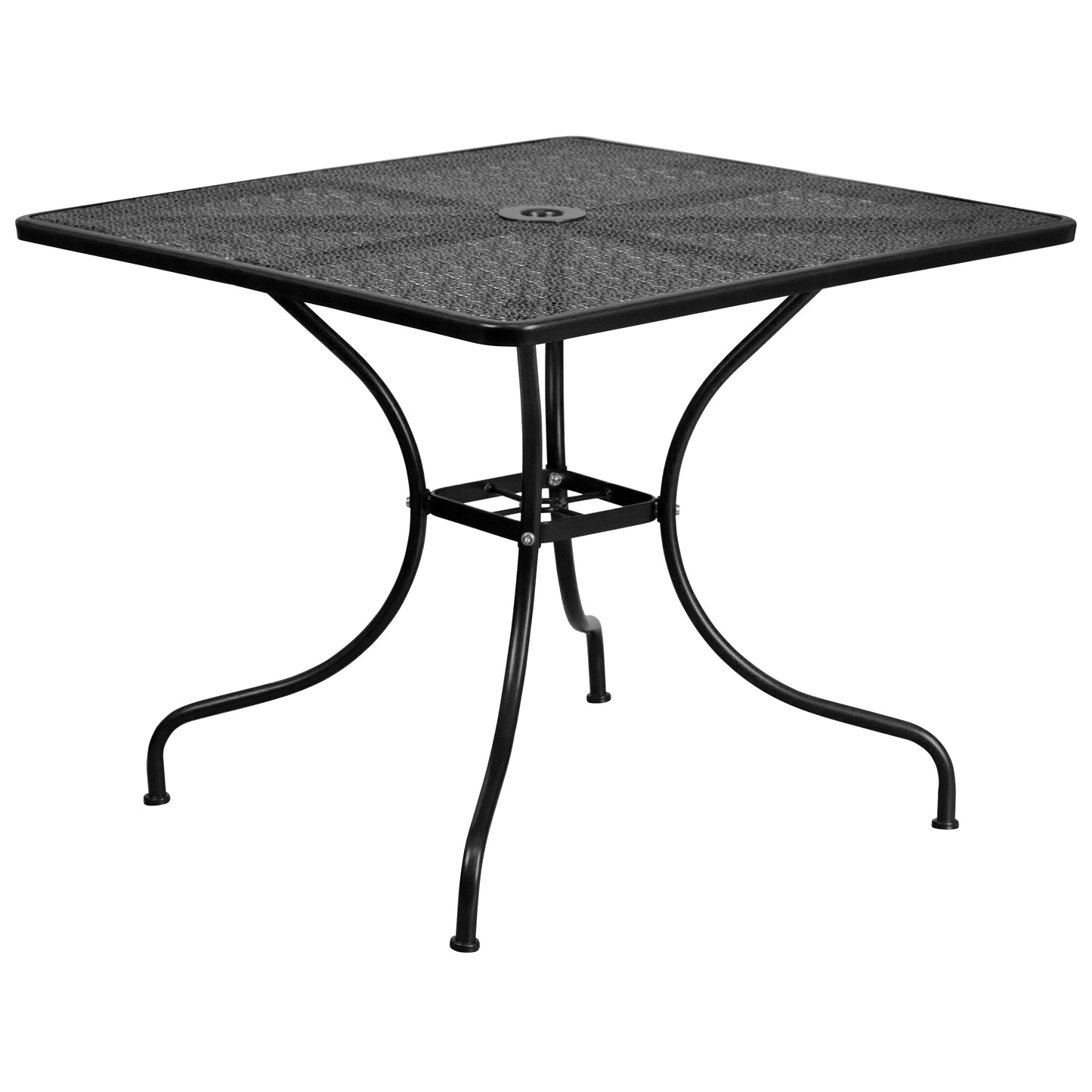 35.5SQ Black Patio Table Set CO-35SQ-02CHR2-BK-GG