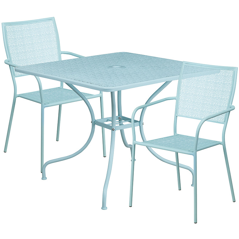 35.5SQ Sky Patio Table Set CO-35SQ-02CHR2-SKY-GG