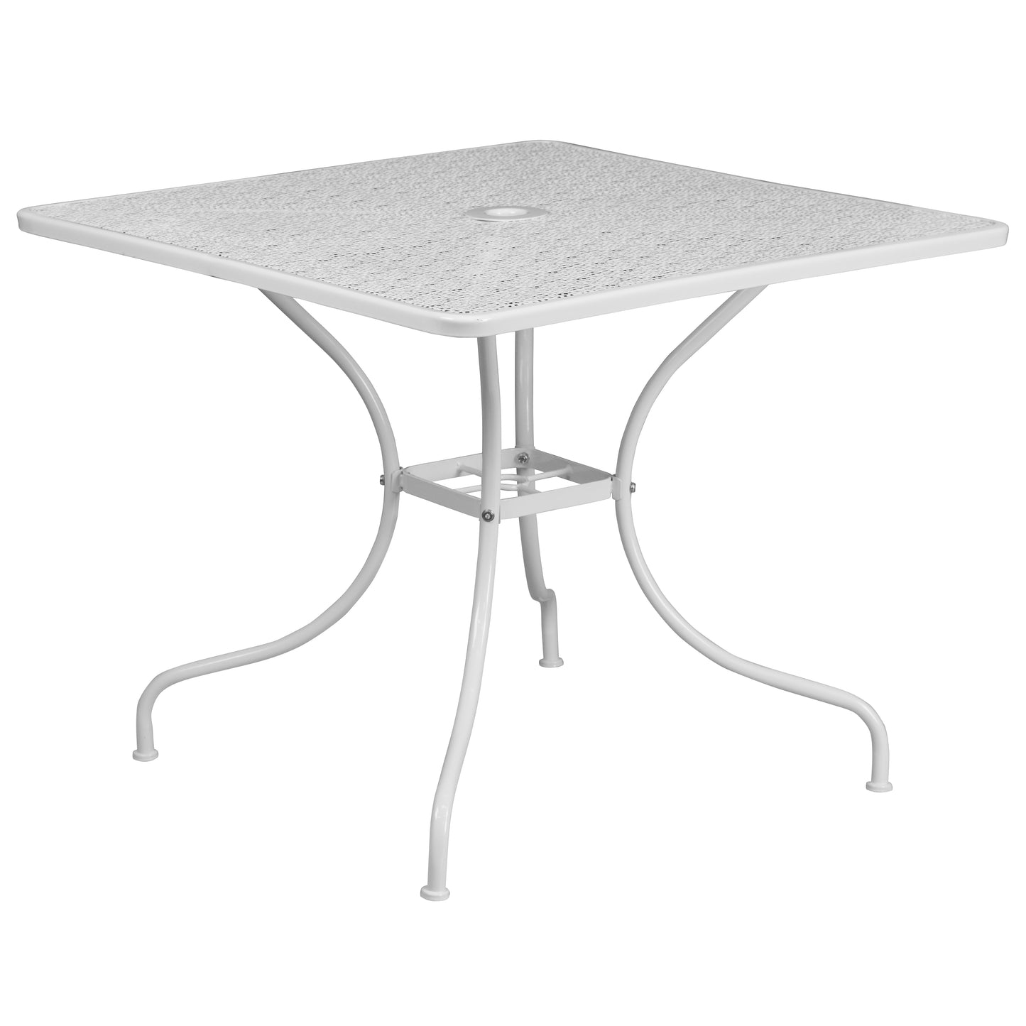 35.5SQ White Patio Table Set CO-35SQ-02CHR2-WH-GG