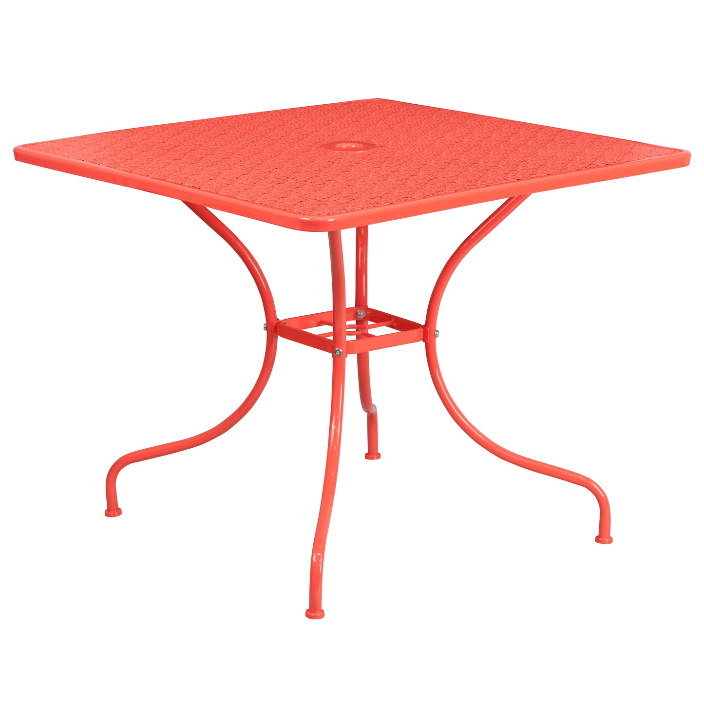 35.5SQ Coral Patio Table Set CO-35SQ-02CHR4-RED-GG