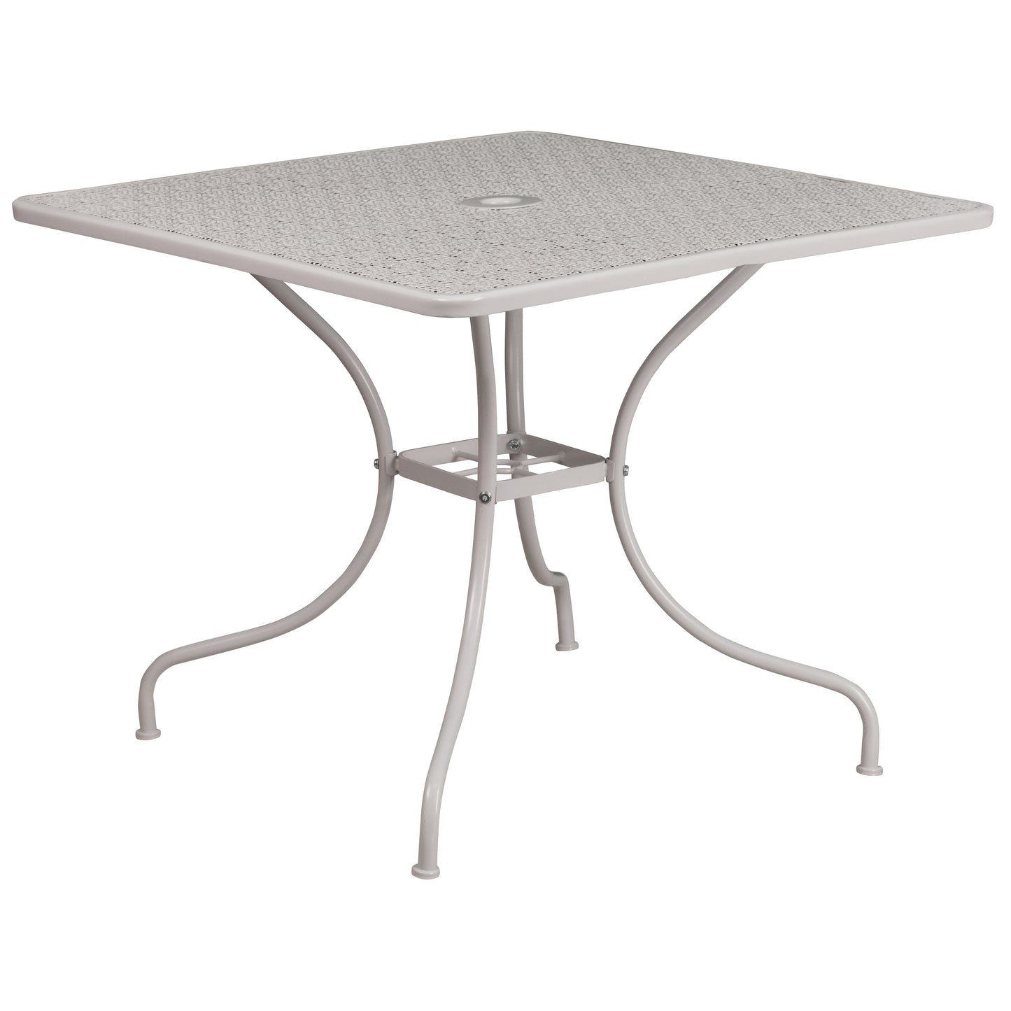 35.5SQ Gray Patio Table Set CO-35SQ-02CHR4-SIL-GG