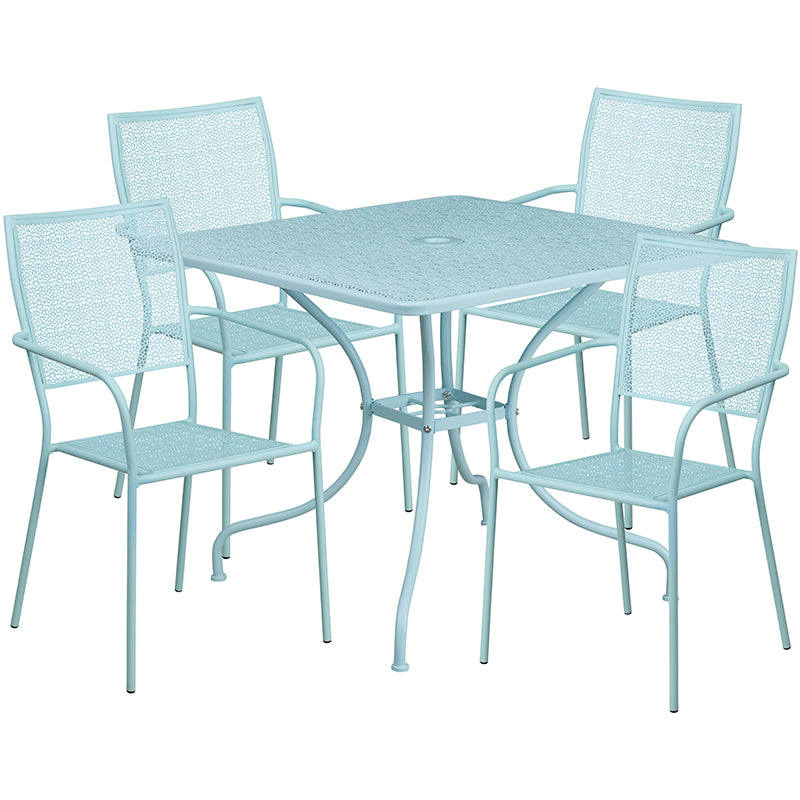 35.5SQ Sky Patio Table Set CO-35SQ-02CHR4-SKY-GG