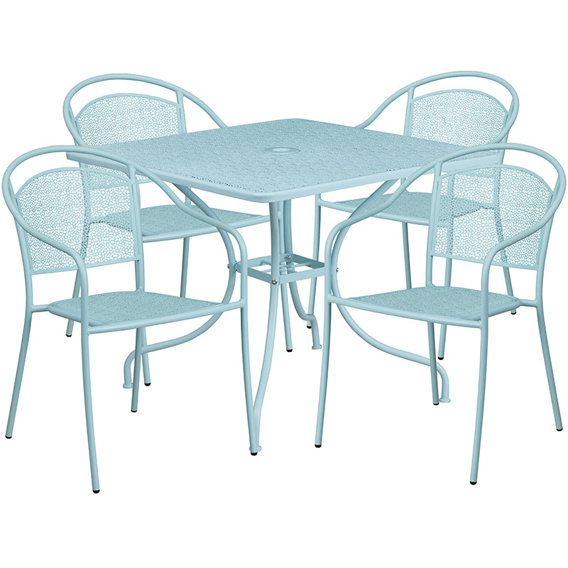 35.5SQ Sky Patio Table Set CO-35SQ-03CHR4-SKY-GG