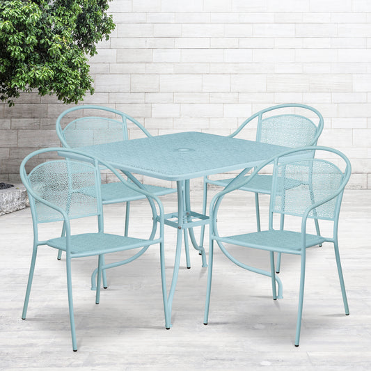 35.5SQ Sky Patio Table Set CO-35SQ-03CHR4-SKY-GG